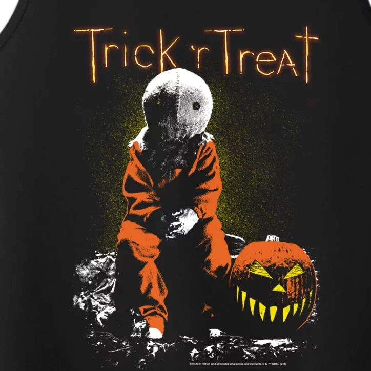 Trick R Treat Sitting Sam Funny Gift Performance Tank