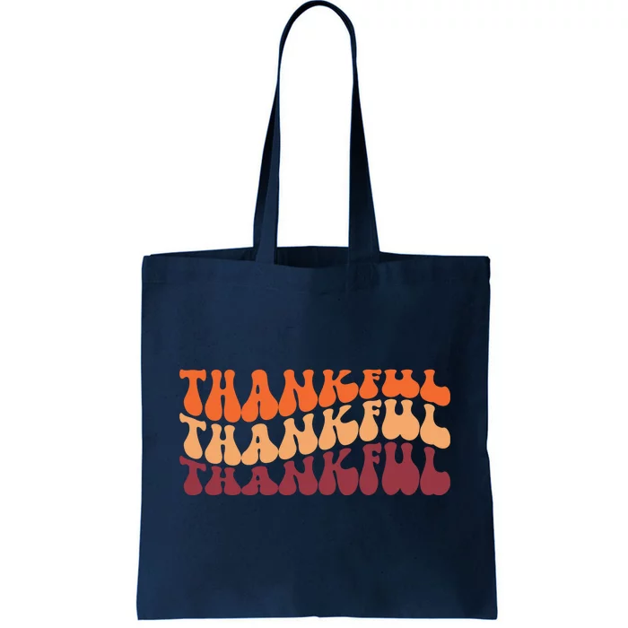 Thankful Retro Thanksgiving Tote Bag