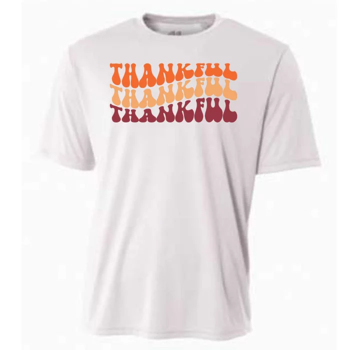 Thankful Retro Thanksgiving Cooling Performance Crew T-Shirt