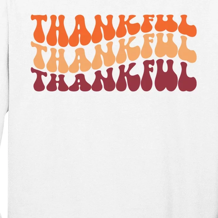 Thankful Retro Thanksgiving Long Sleeve Shirt