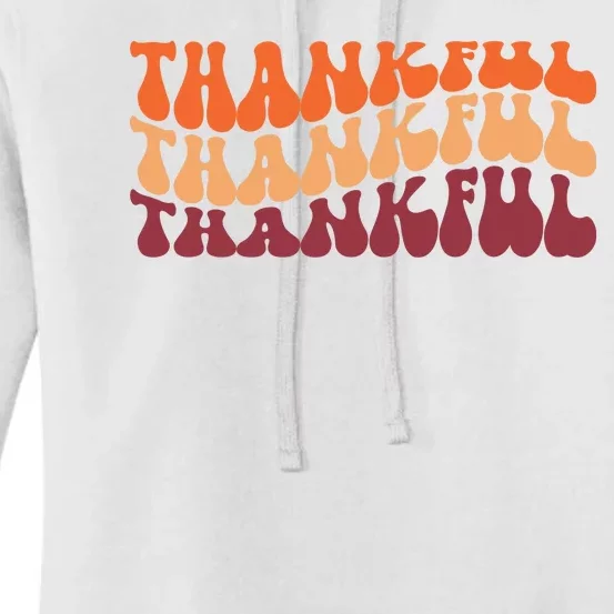 Thankful Retro Thanksgiving Women's Pullover Hoodie