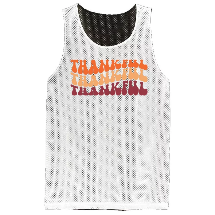 Thankful Retro Thanksgiving Mesh Reversible Basketball Jersey Tank