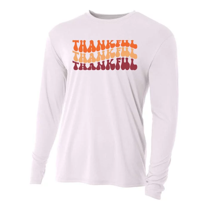 Thankful Retro Thanksgiving Cooling Performance Long Sleeve Crew