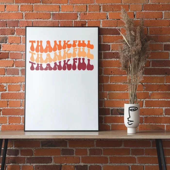 Thankful Retro Thanksgiving Poster