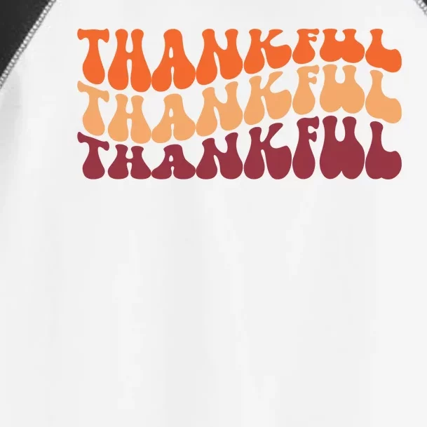 Thankful Retro Thanksgiving Toddler Fine Jersey T-Shirt