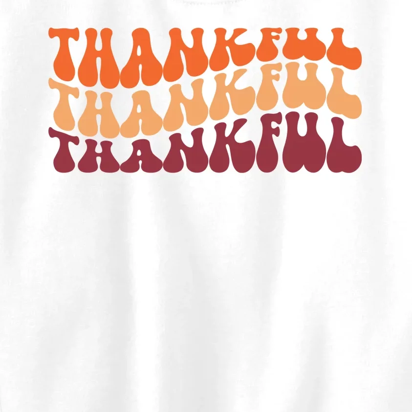 Thankful Retro Thanksgiving Kids Sweatshirt