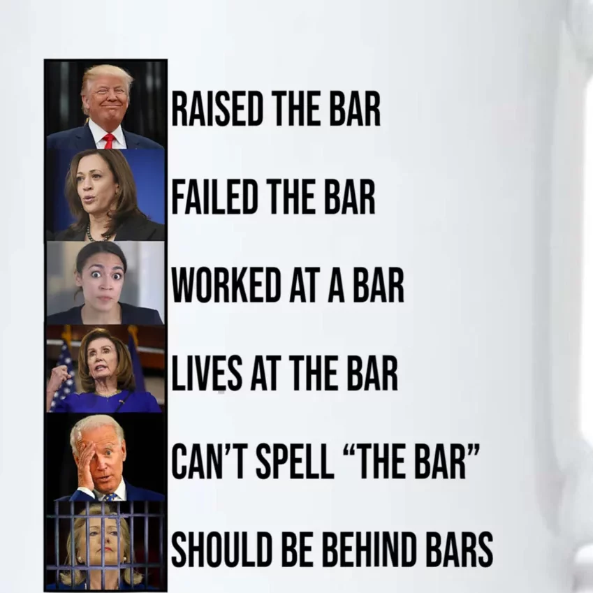 Trump Raised The Bar Biden Cant Spell The Bar Funny Republican Black Color Changing Mug