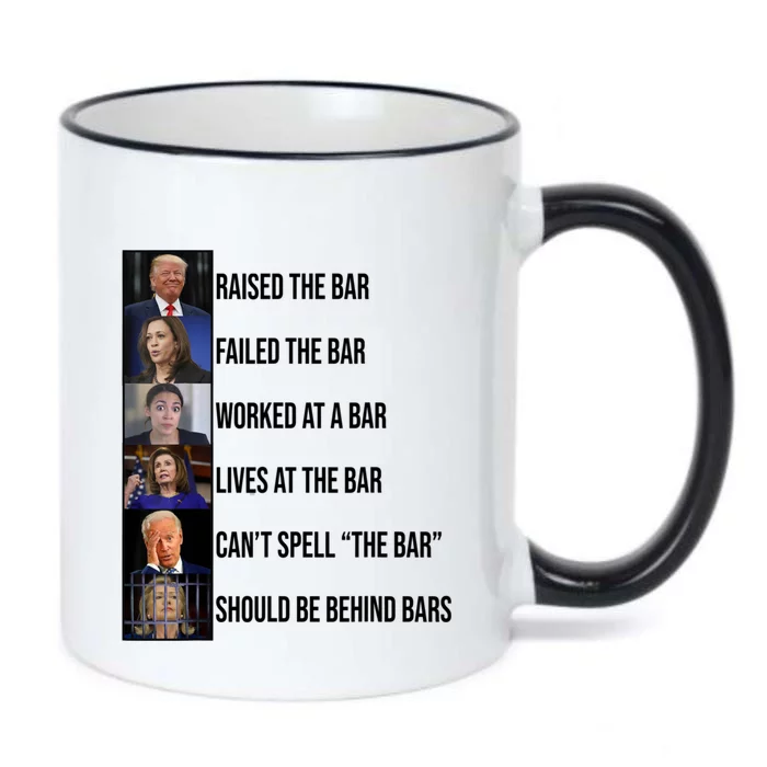 Trump Raised The Bar Biden Cant Spell The Bar Funny Republican Black Color Changing Mug