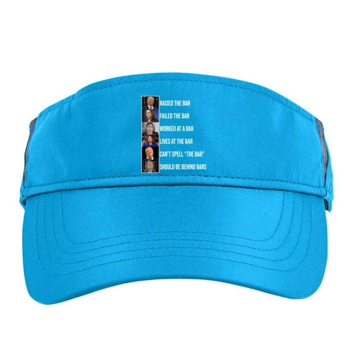 Trump Raised The Bar Biden Cant Spell The Bar Funny Republican Adult Drive Performance Visor