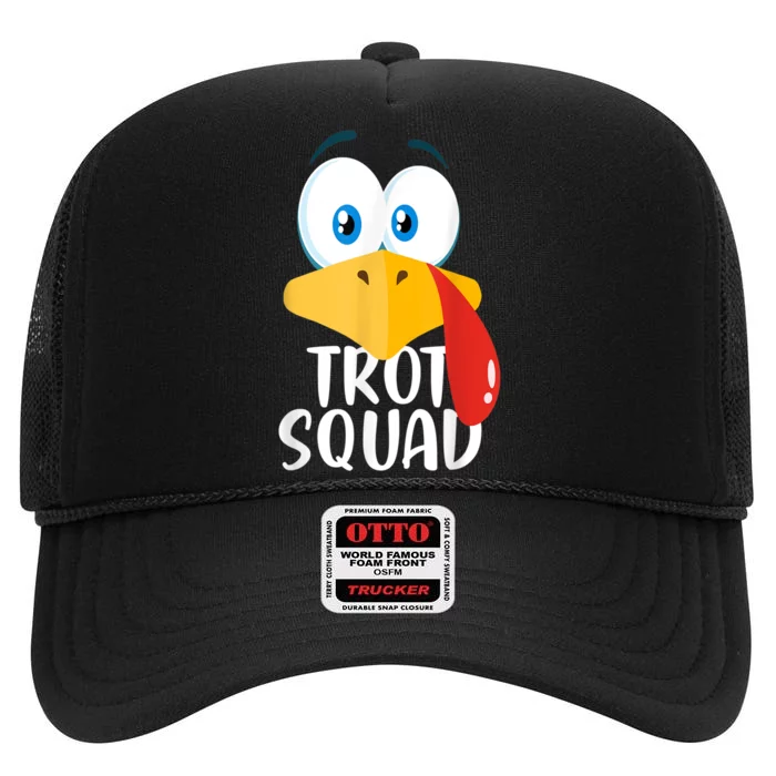 Thanksgiving Running Turkey Trot Squad High Crown Mesh Trucker Hat