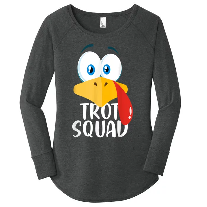 Thanksgiving Running Turkey Trot Squad Women's Perfect Tri Tunic Long Sleeve Shirt