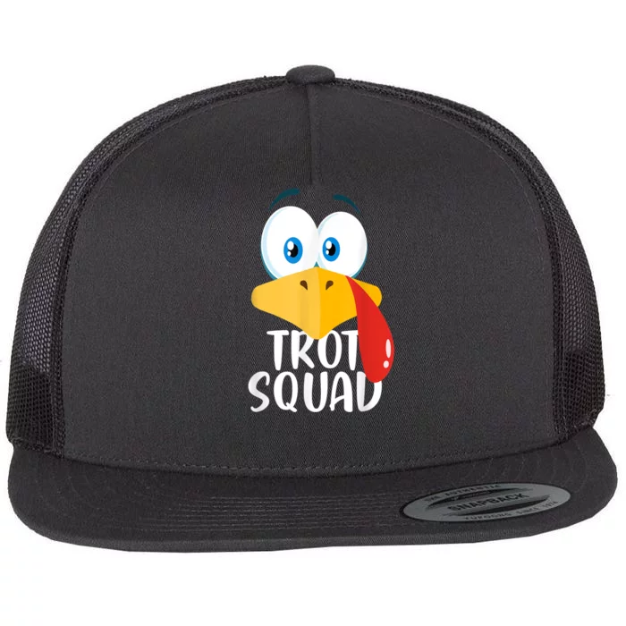 Thanksgiving Running Turkey Trot Squad Flat Bill Trucker Hat