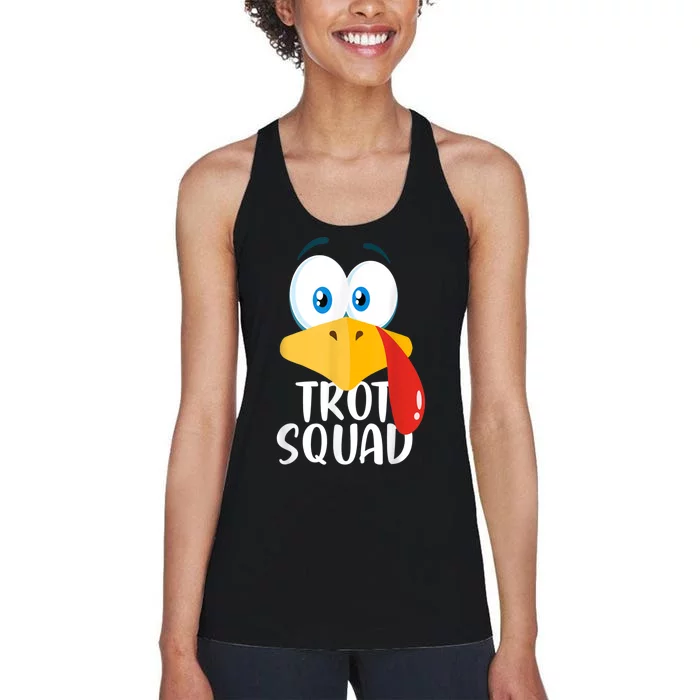 Thanksgiving Running Turkey Trot Squad Women's Racerback Tank