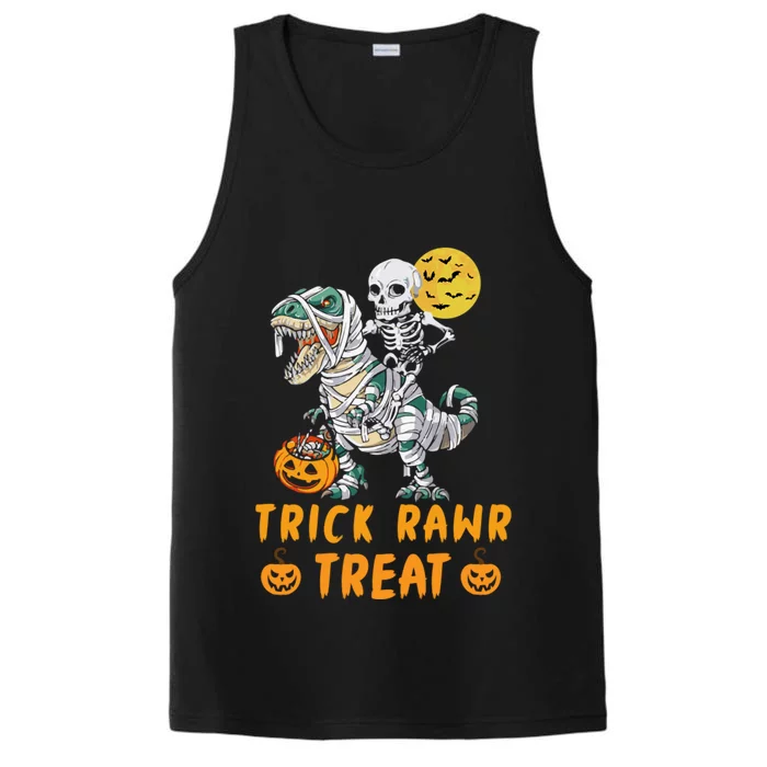 Trick Rawr Treat Dinosaur Trex Halloween Cool Gift Performance Tank