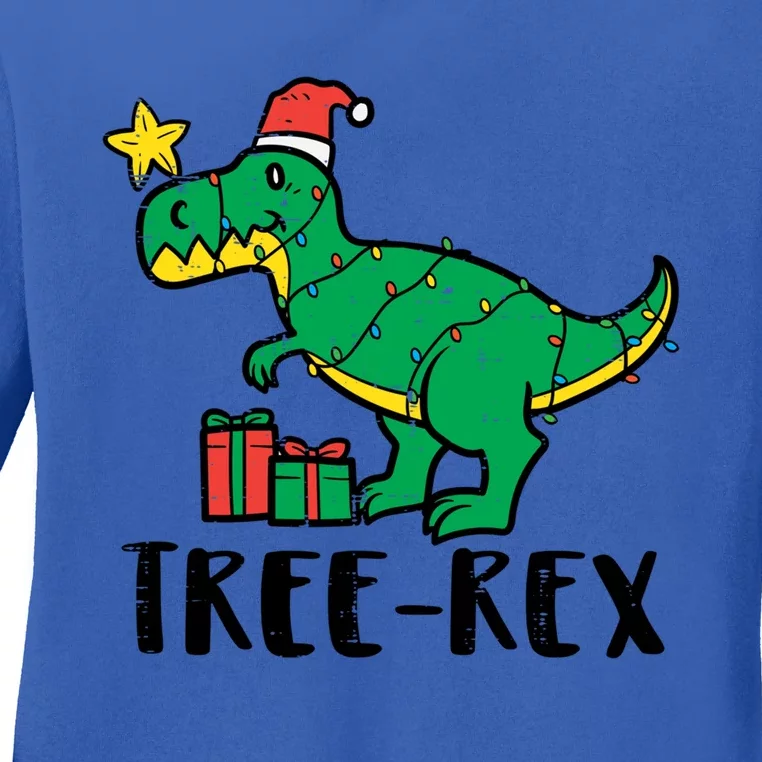 Tree Rex Trex Dino Funny Xmas Boy Christmas Toddler Gift Ladies Long Sleeve Shirt