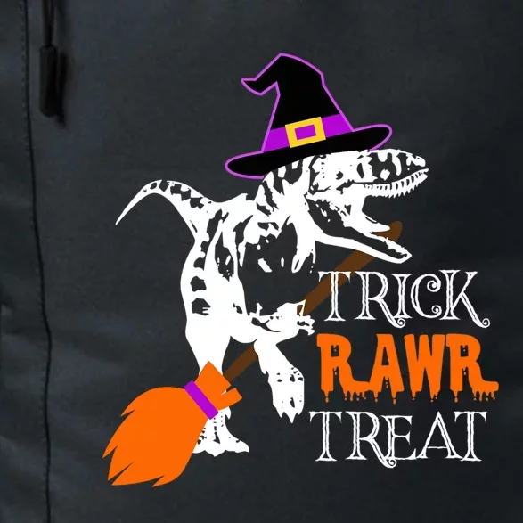 Trick Rawr Treat Funny Halloween Pun TRex Dinosaur Witch Gift Daily Commute Backpack