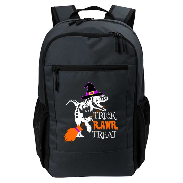 Trick Rawr Treat Funny Halloween Pun TRex Dinosaur Witch Gift Daily Commute Backpack