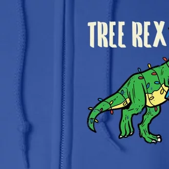 Tree Rex Trex Dino Funny Xmas Toddler Boys Christmas Cool Gift Full Zip Hoodie