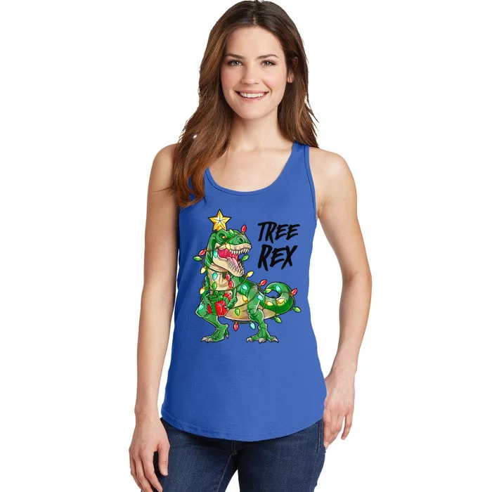 Tree Rex T Rex Dinosaur Christmas Tree Funny Xmas Gift Ladies Essential Tank