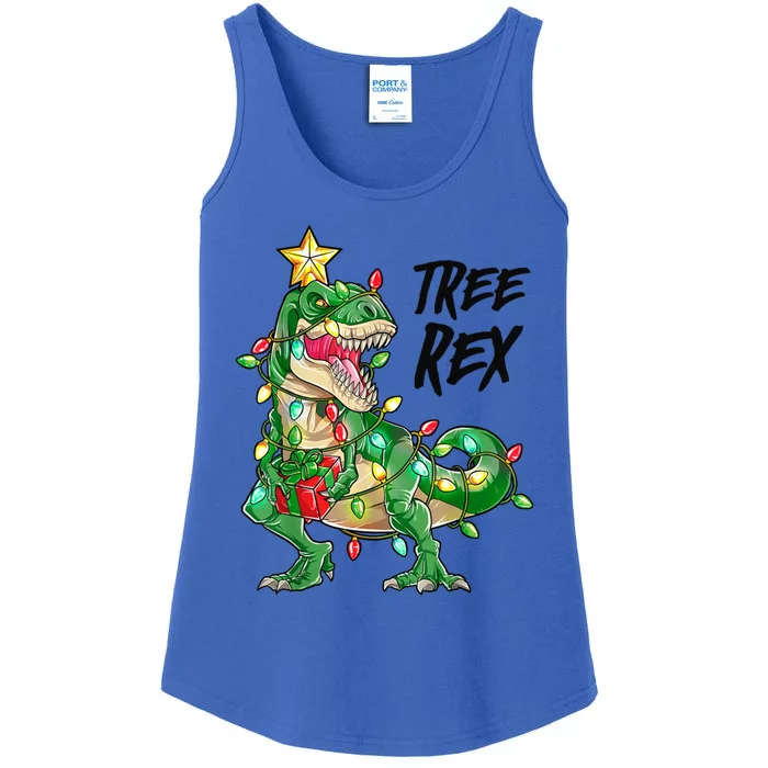 Tree Rex T Rex Dinosaur Christmas Tree Funny Xmas Gift Ladies Essential Tank