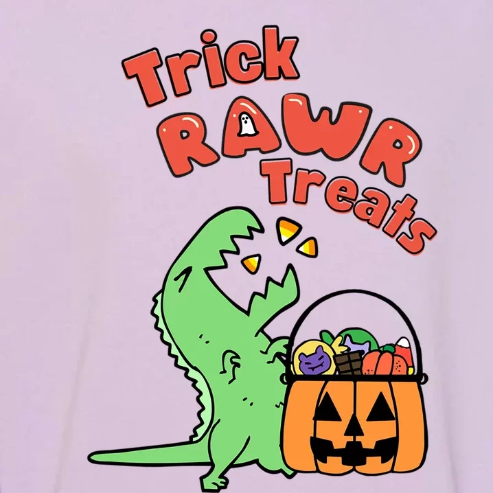 Trick Rawr Treat Dinosaur Trex Halloween Gift Garment-Dyed Sweatshirt