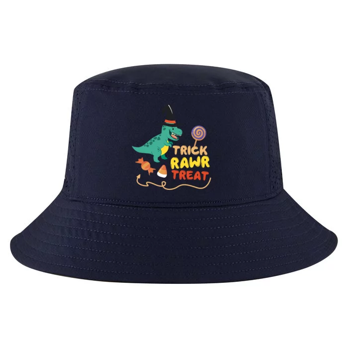 Trick Rawr Treat Halloween Dino TRex Pumpkin Horror Gift Cool Comfort Performance Bucket Hat