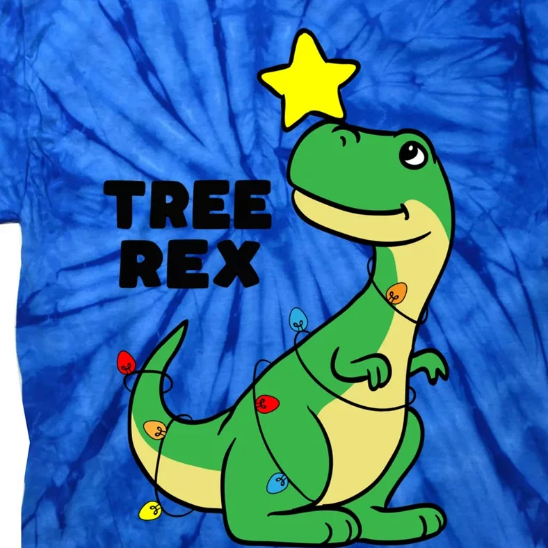 Tree Rex Trex Christmas Tree Dinosaur Merry Christmas Gift Tie-Dye T-Shirt