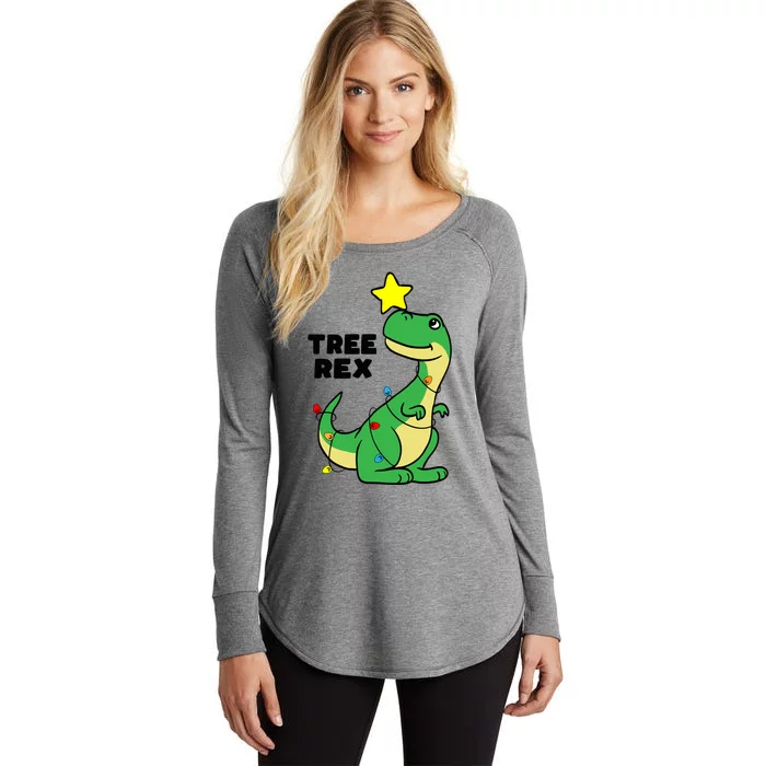 Tree Rex Trex Christmas Tree Dinosaur Merry Christmas Gift Women's Perfect Tri Tunic Long Sleeve Shirt