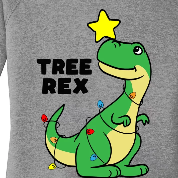 Tree Rex Trex Christmas Tree Dinosaur Merry Christmas Gift Women's Perfect Tri Tunic Long Sleeve Shirt