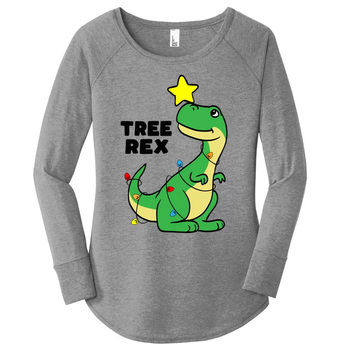 Tree Rex Trex Christmas Tree Dinosaur Merry Christmas Gift Women's Perfect Tri Tunic Long Sleeve Shirt