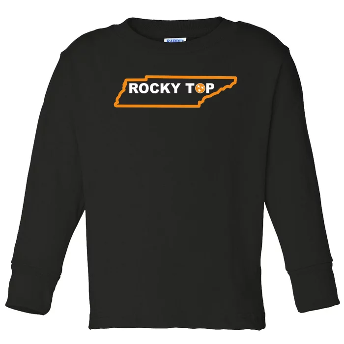 Tennessee Rocky Top TN Rocky Top Volunteer State Vintage Toddler Long Sleeve Shirt