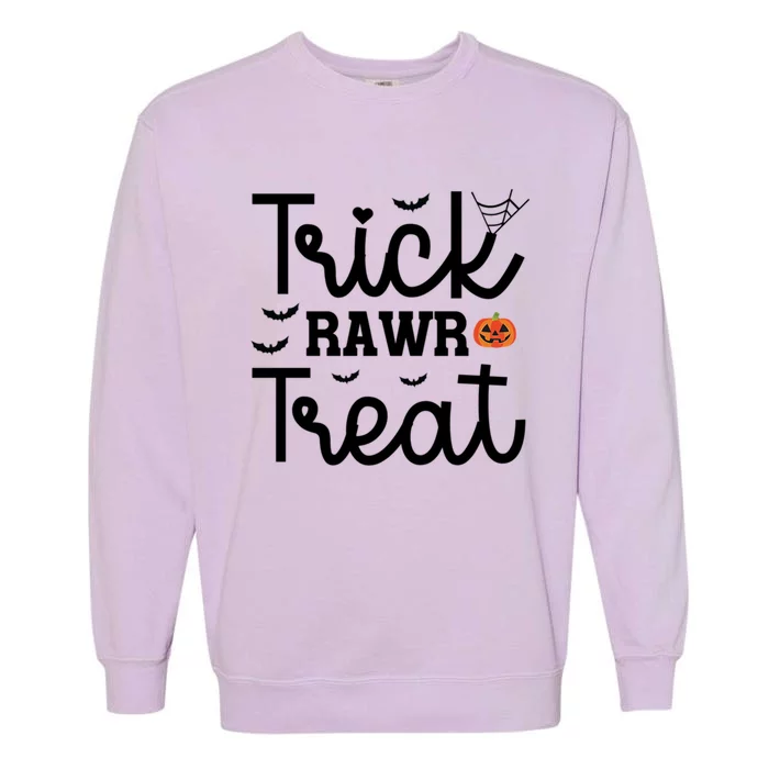 Trick Rawr Treat Halloween Great Gift Garment-Dyed Sweatshirt