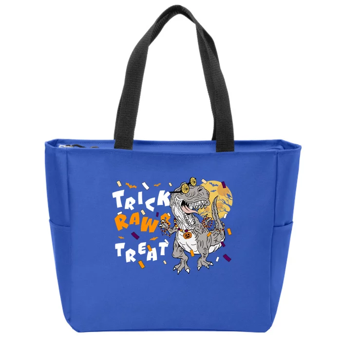 Trick Rawr Treat Halloween T Rex Dinosaur Gift Zip Tote Bag