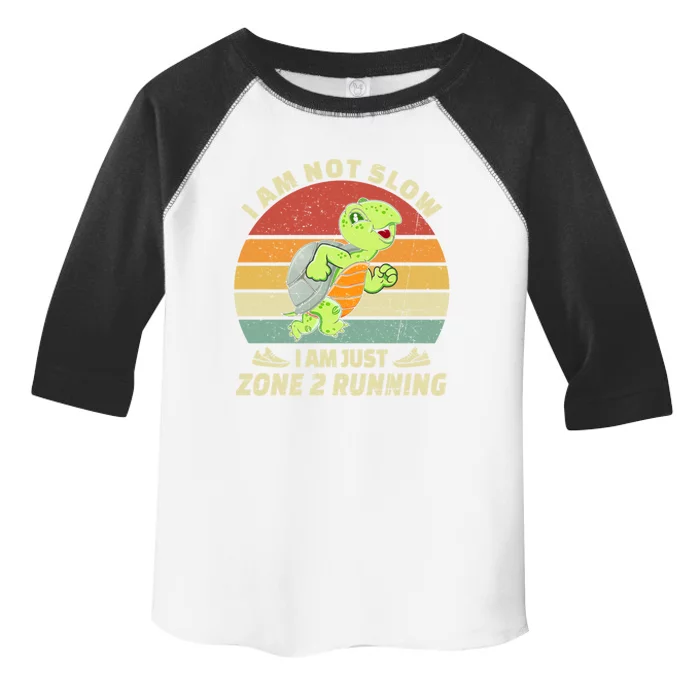 Turtle Runner Team Vintage Im Not Slow Just Zone 2 Running Cute Gift Toddler Fine Jersey T-Shirt