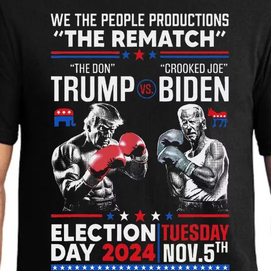 The Rematch: The Don And Crooked Joe Biden Pro Trump 2024 Pajama Set