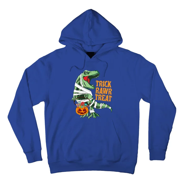 Trick Rawr Treat Halloween TRex Dinosaur Ghost Print Gift Hoodie