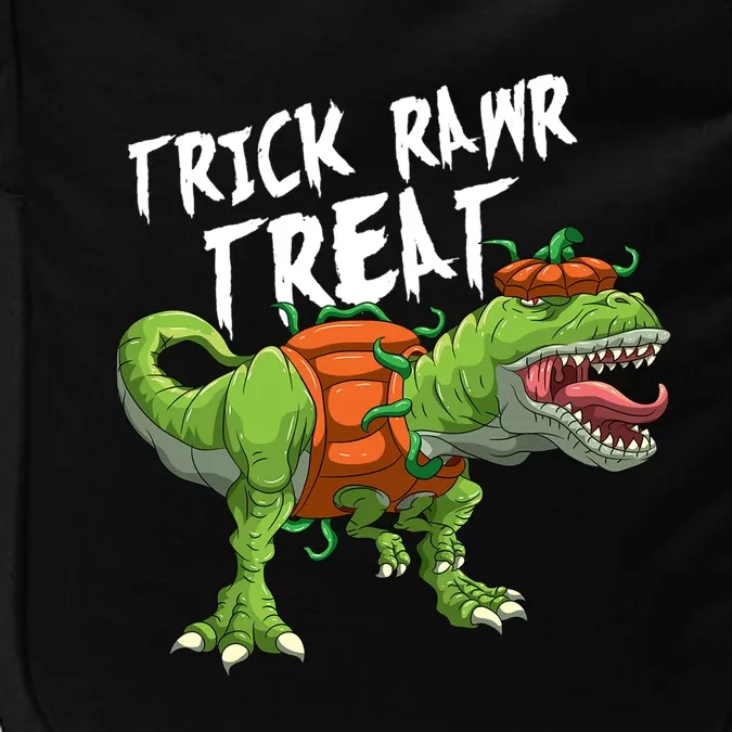 Trick Rawr Treat Pumpkin TRex Halloween Dinosaur Gift Impact Tech Backpack