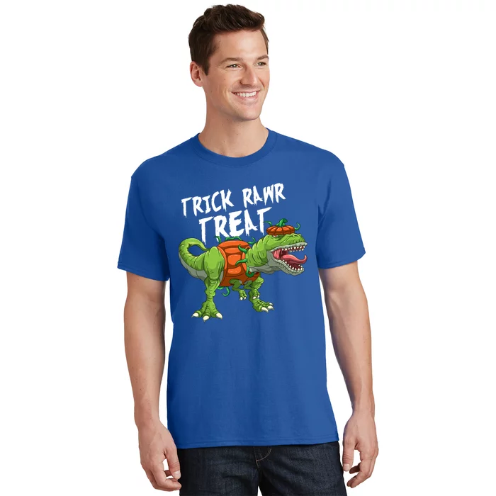 Trick Rawr Treat Pumpkin TRex Halloween Dinosaur Gift T-Shirt