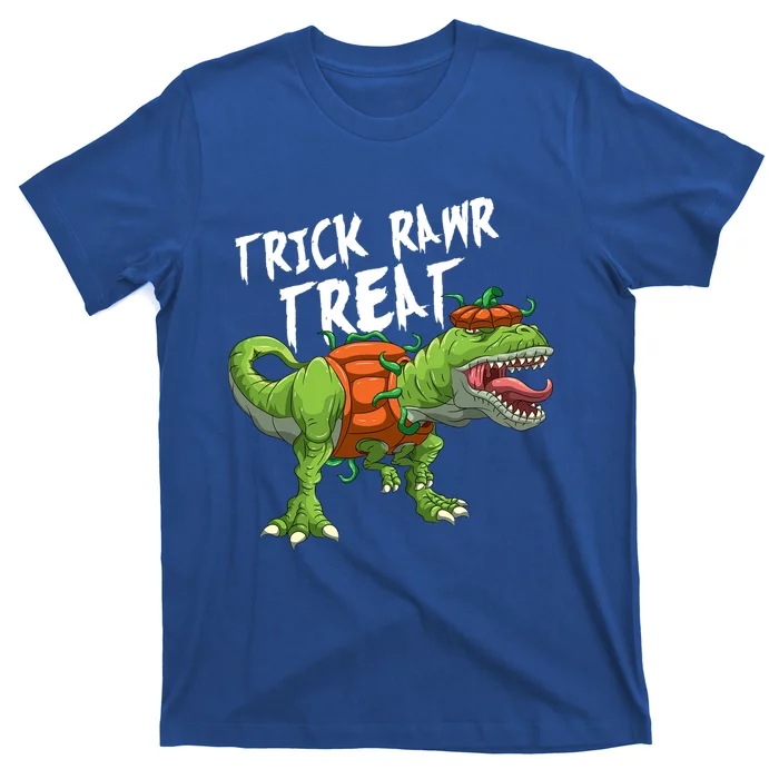 Trick Rawr Treat Pumpkin TRex Halloween Dinosaur Gift T-Shirt