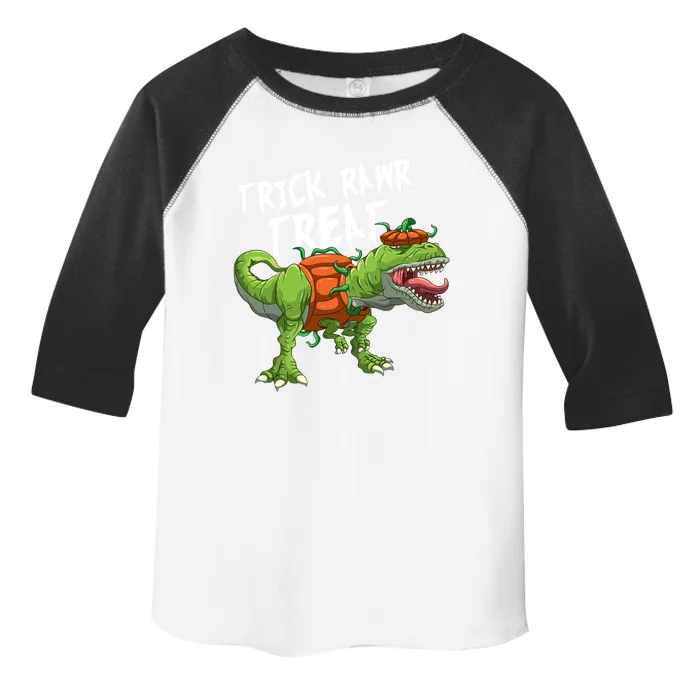 Trick Rawr Treat Pumpkin TRex Halloween Dinosaur Gift Toddler Fine Jersey T-Shirt