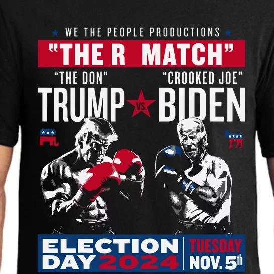 The Rematch The Don And Crooked Joe Pro Trump 2024 Pajama Set