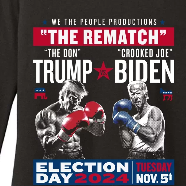 The Rematch The Don And Crooked Joe Pro Trump 2024 Womens CVC Long Sleeve Shirt