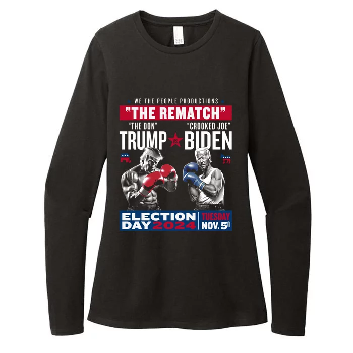 The Rematch The Don And Crooked Joe Pro Trump 2024 Womens CVC Long Sleeve Shirt