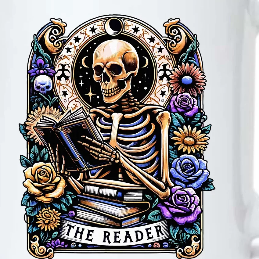 The Reader Tarot Card Halloween Reading Skeleton Black Color Changing Mug