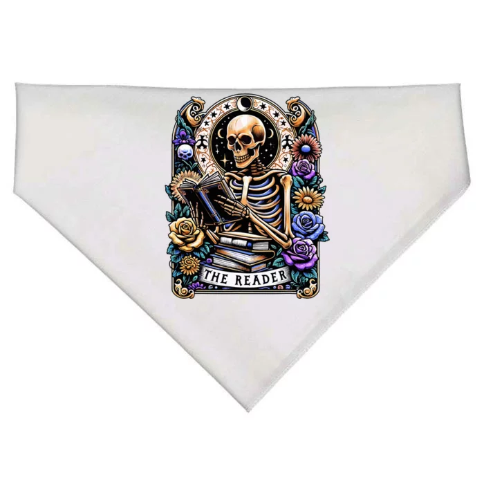 The Reader Tarot Card Halloween Reading Skeleton USA-Made Doggie Bandana