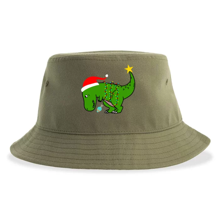 Tree Rex Trex Arms Too Short Christmas Dinosaur Adult And Gift Sustainable Bucket Hat