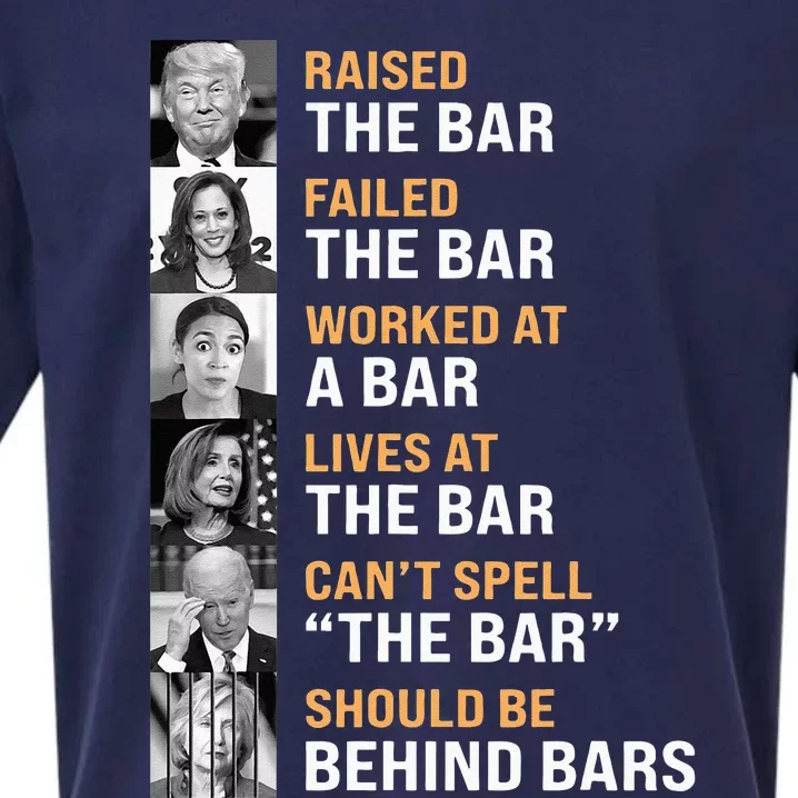 Trump Raised The Bar Harris Failed The Bar Sueded Cloud Jersey T-Shirt