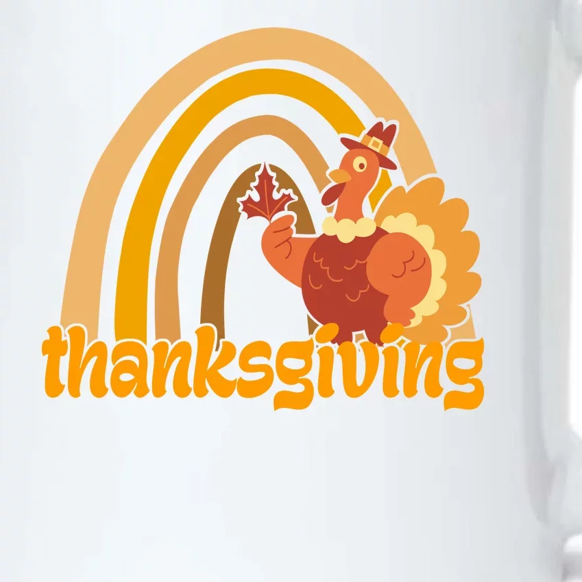 Thanksgiving Rainbow Turkey Holiday Cute Black Color Changing Mug