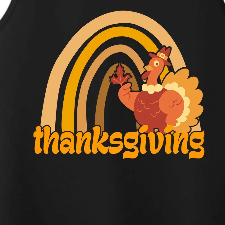 Thanksgiving Rainbow Turkey Holiday Cute Performance Tank