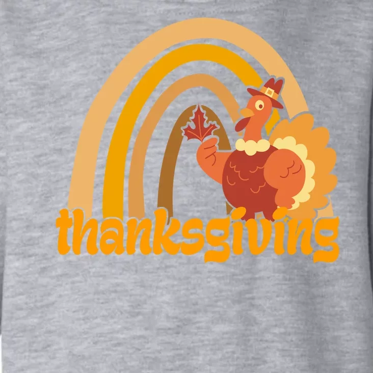 Thanksgiving Rainbow Turkey Holiday Cute Toddler Hoodie